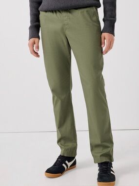 Pact Men’s Organic Daily Twill Midweight Pants in Olivine Green size medium